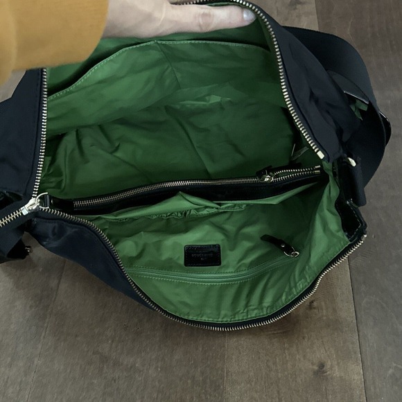 Kate Spade New York Black Tote Bag Nylon Zipper Pockets Large Tote Shoulder - Picture 5 of 5